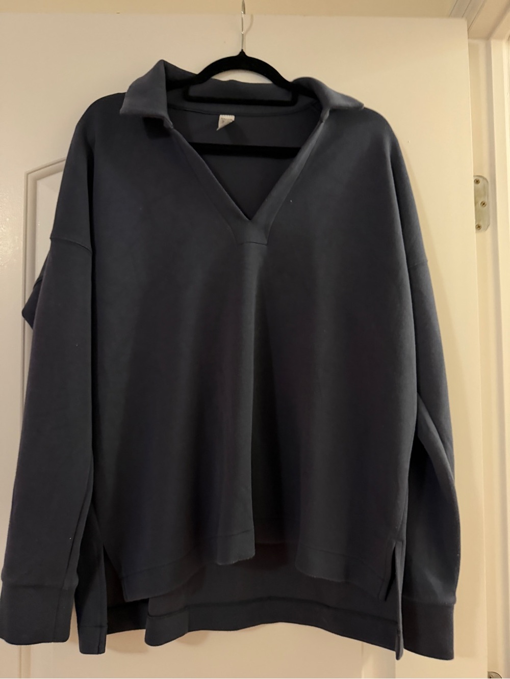 SPANX Navy Blue Pullover with Collar